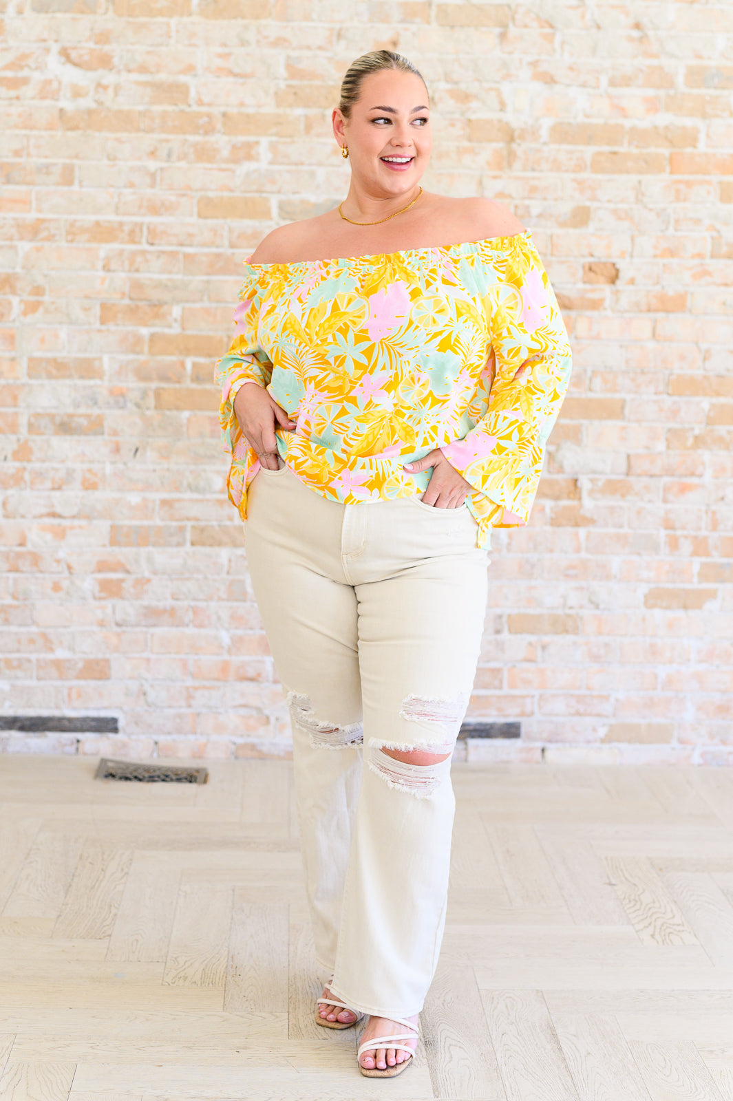 Emily Wonder Yellow Floral Top