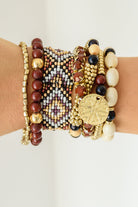 Earth tones bracelet stack set