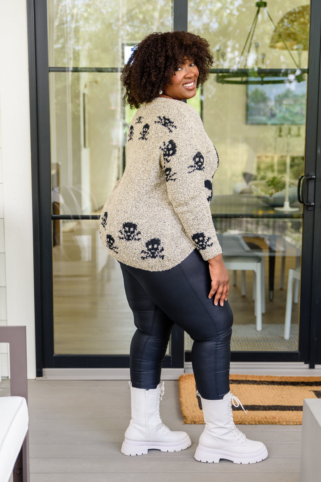 Love And Pirates Chenille Skull Sweater (M/L Side)