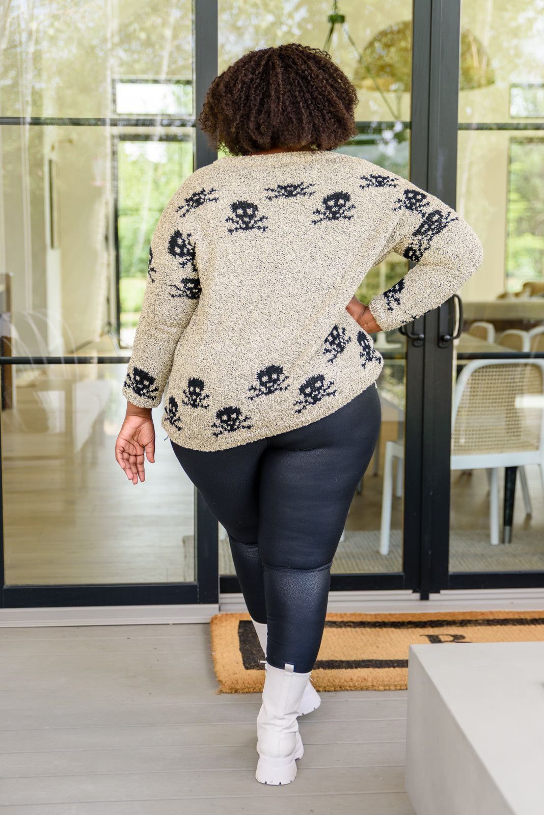 Love And Pirates Chenille Skull Sweater (M/L Back)