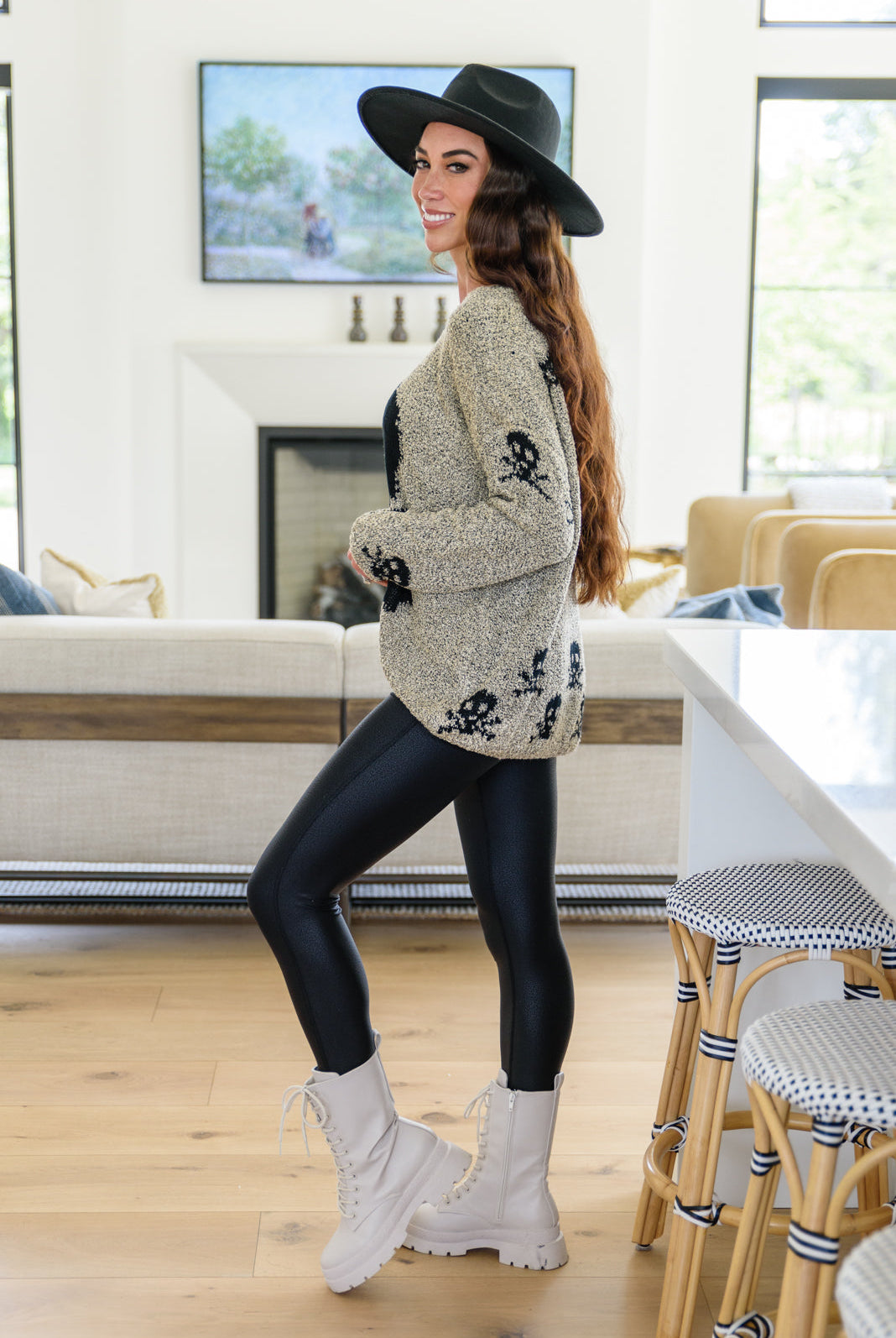 Love And Pirates Chenille Skull Sweater (S/M Side)