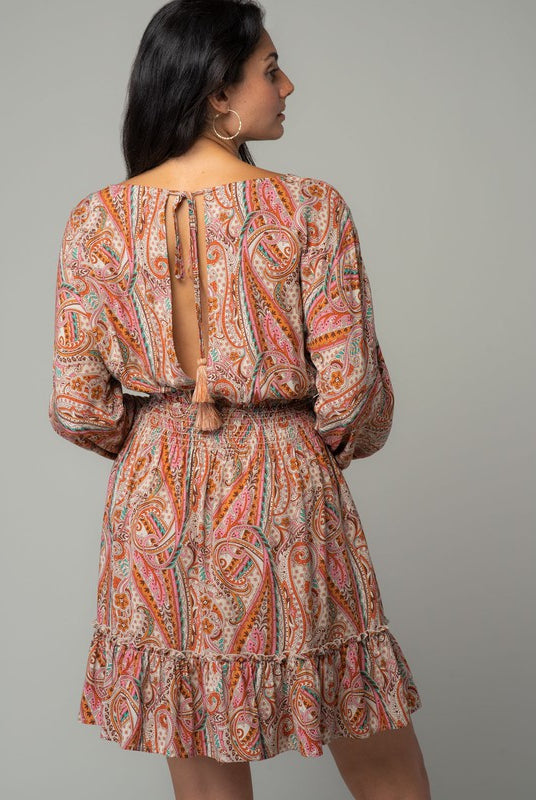 Paisley Bohemian Mini Dress from Lovestitch (full back)
