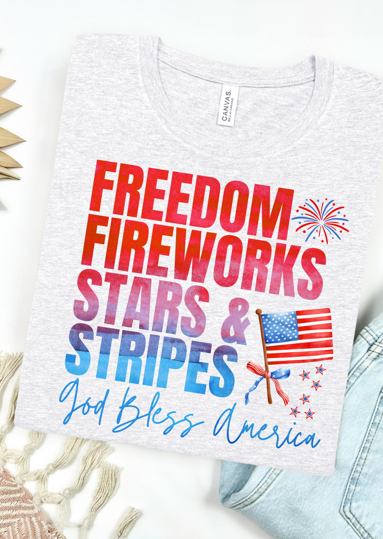 Freedom & Fireworks Bella Canvas T-Shirt