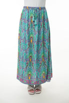 Bohemian Maxi Skirt with Mint and Teal by White Birch