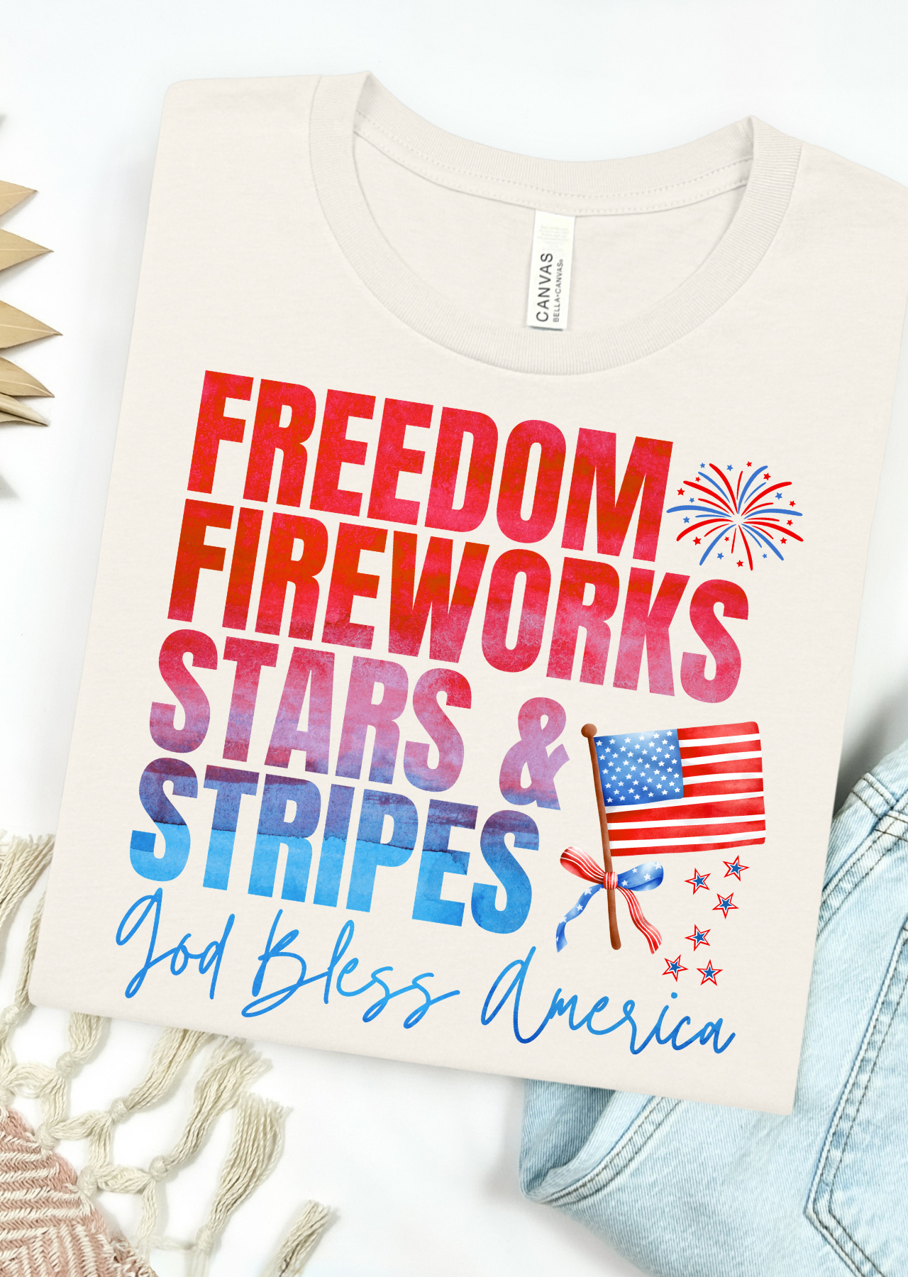 Freedom & Fireworks Bella Canvas T-Shirt