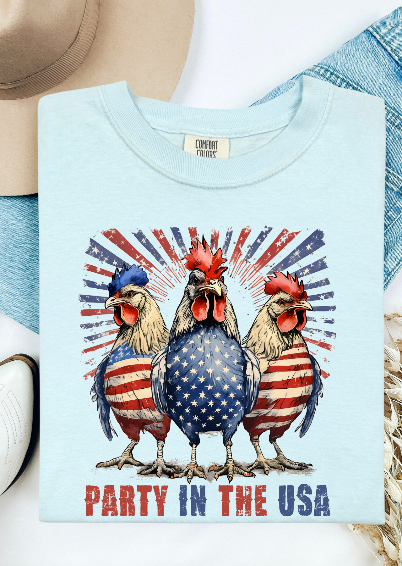 Cluck Yeah, America Comfort Colors T-Shirt