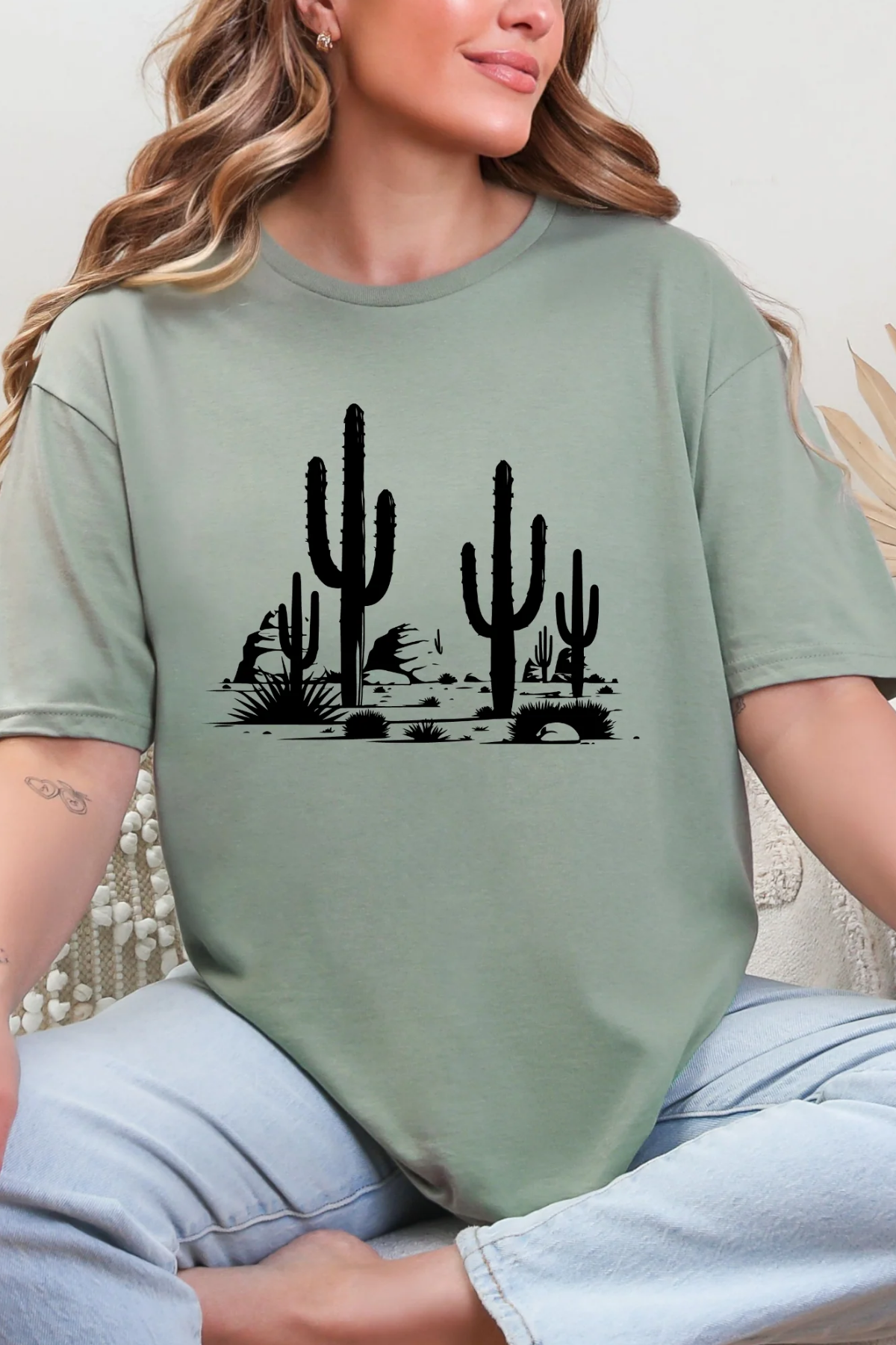 Cactus Desert T-Shirt 4XL / White Tee