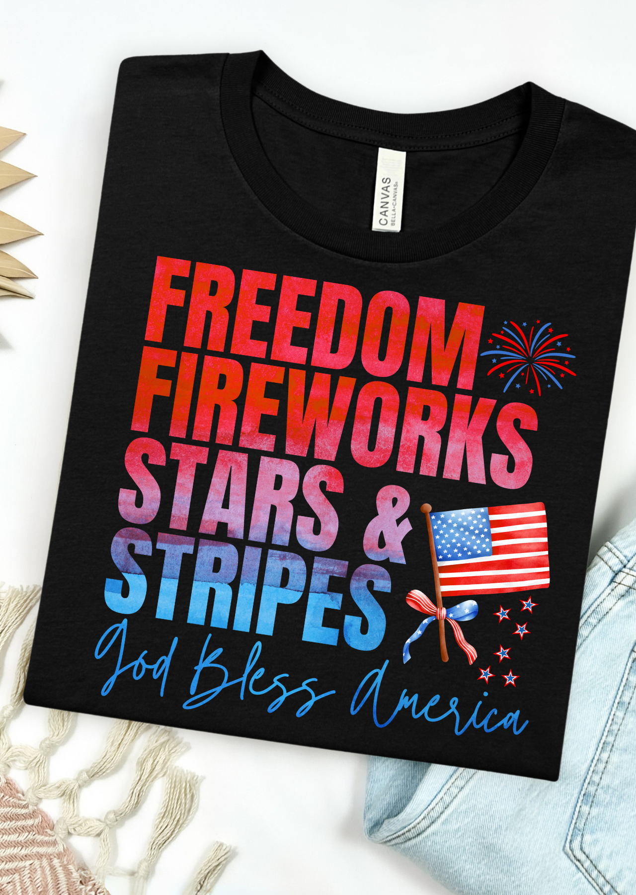 Freedom & Fireworks Bella Canvas T-Shirt