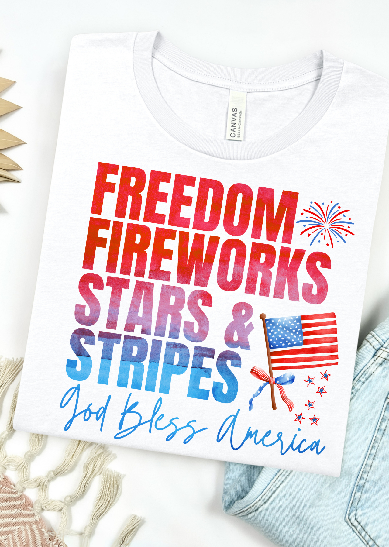 Freedom & Fireworks Bella Canvas T-Shirt