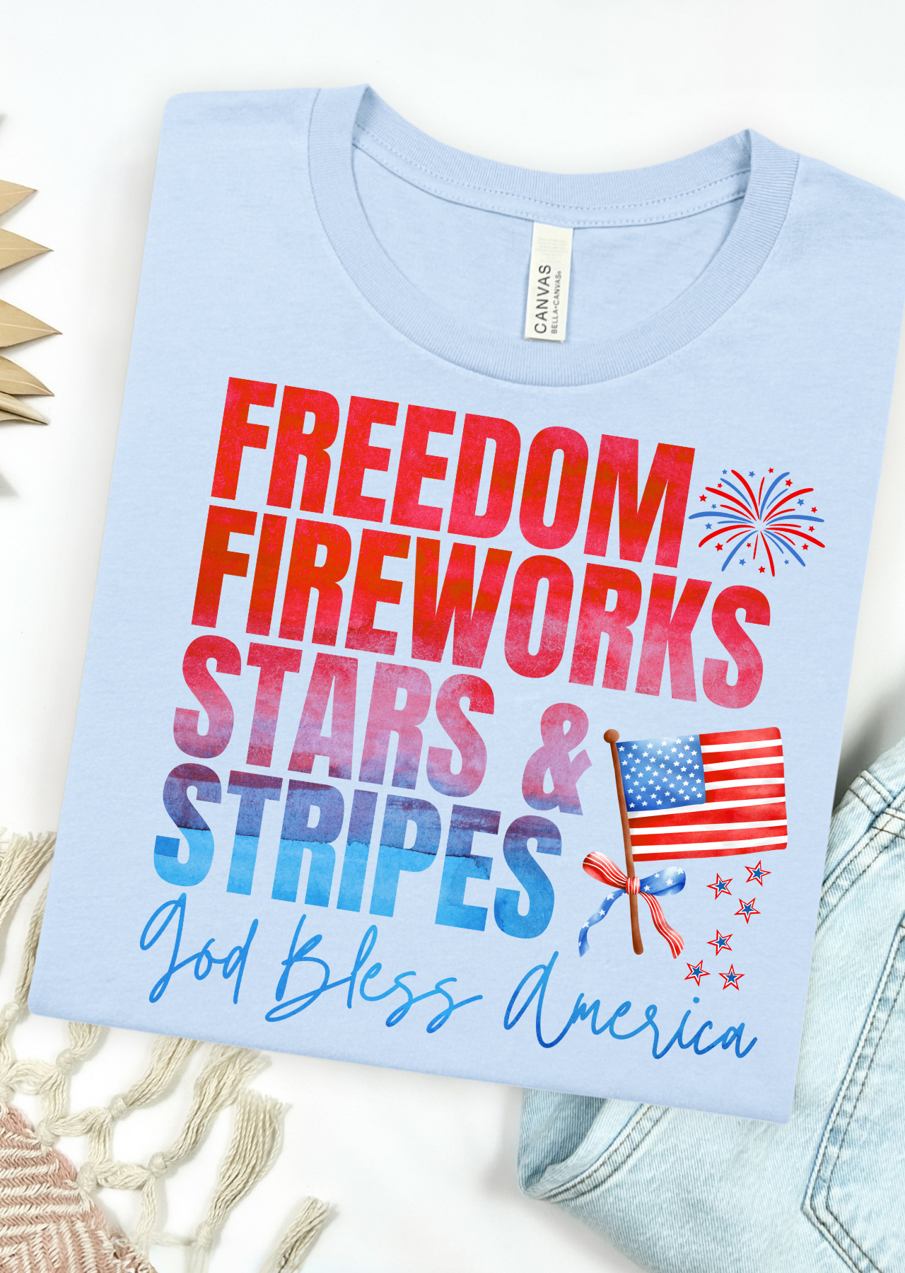 Freedom & Fireworks Bella Canvas T-Shirt