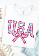 USA Coquette Bow Bella Canvas T-Shirt
