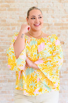 Yellow and Pink Off Shoulder Emily Wonder Blouse