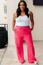 1XL Run, Don't Walk Cargo Sweatpants in Flamingo Pink