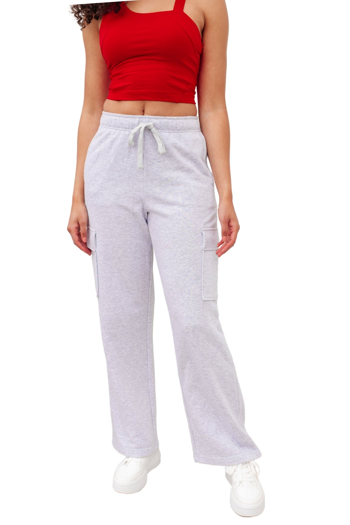 Run, Don't Walk Cargo Sweatpants in Grey