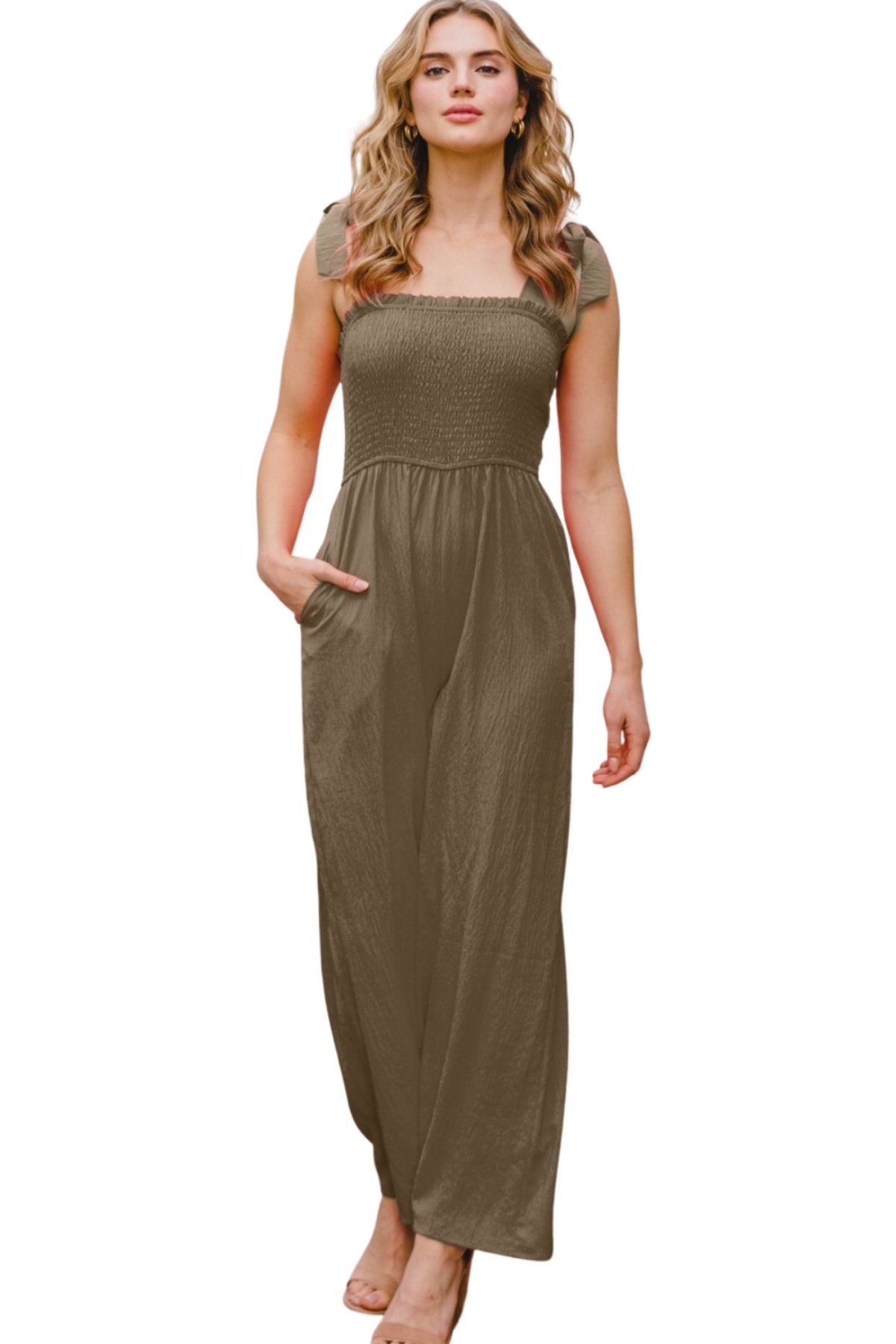 red herring green sequin dress Soft and Elegant Metal Hollow Design Back Smocked A-line Slip Maxi Dr –  roschic