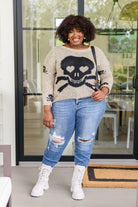 Love And Pirates Chenille Skull Sweater (M/L Front with Denim)