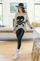 Love And Pirates Chenille Skull Sweater (S/M with Black Leggings)