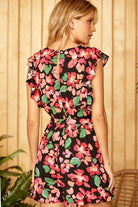 Weekend Vibes Apparel - Emily Wonder Floral Print Woven Romper back detail